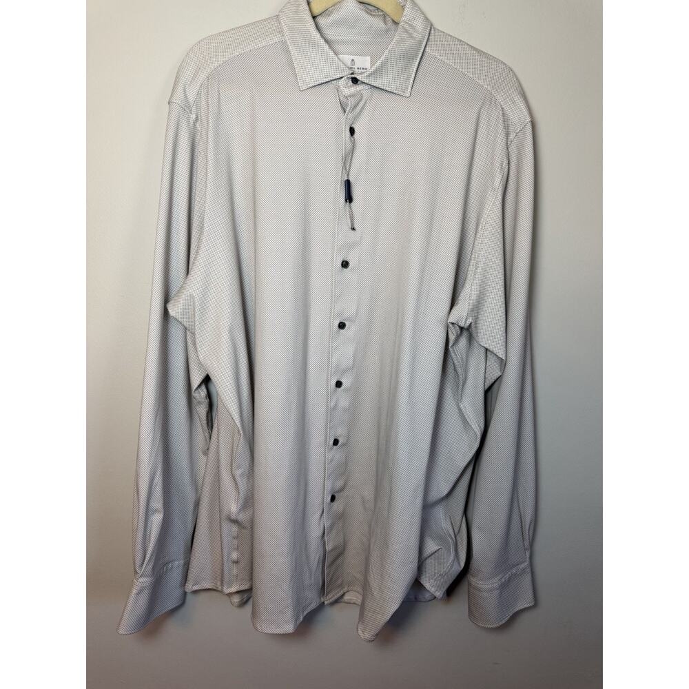 Emanuel Berg Modern Fit Mens Button Down Stretchy Performance 18" XXL NEW